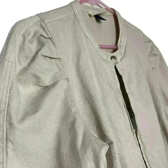 Universal thread winter white denim front zip versatile jacket or dress SZmedium - Picture 4 of 10
